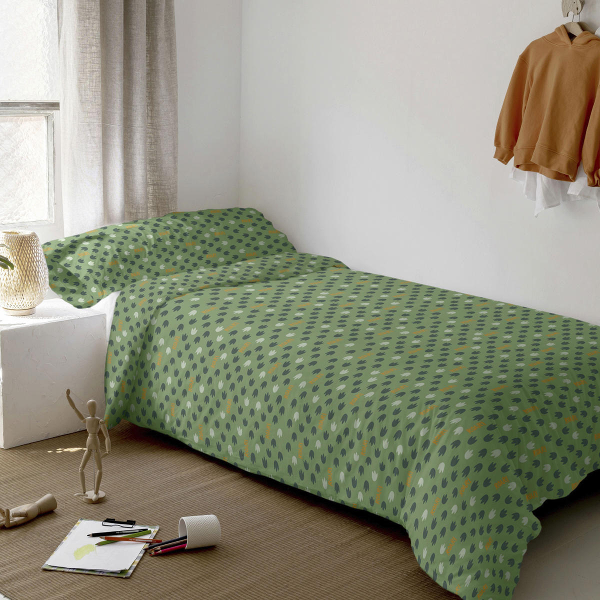 BETTBEZUG 2er-Set teiliges happydino (d) 155x220 cm (komfortgrösse) mehrfarbig - Multicolor, Textil (155/220cm) - Happy Friday