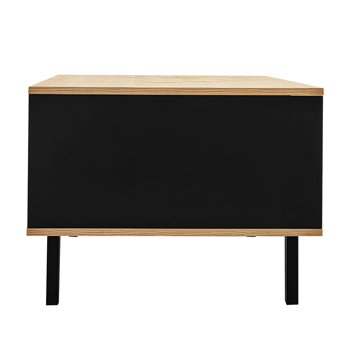 COUCHTISCH 100/60/45 cm Natur aus Glas und Spanplatte mit Stauraum - Naturfarben, Holzwerkstoff (100/60/45cm) - OKMYHOME
