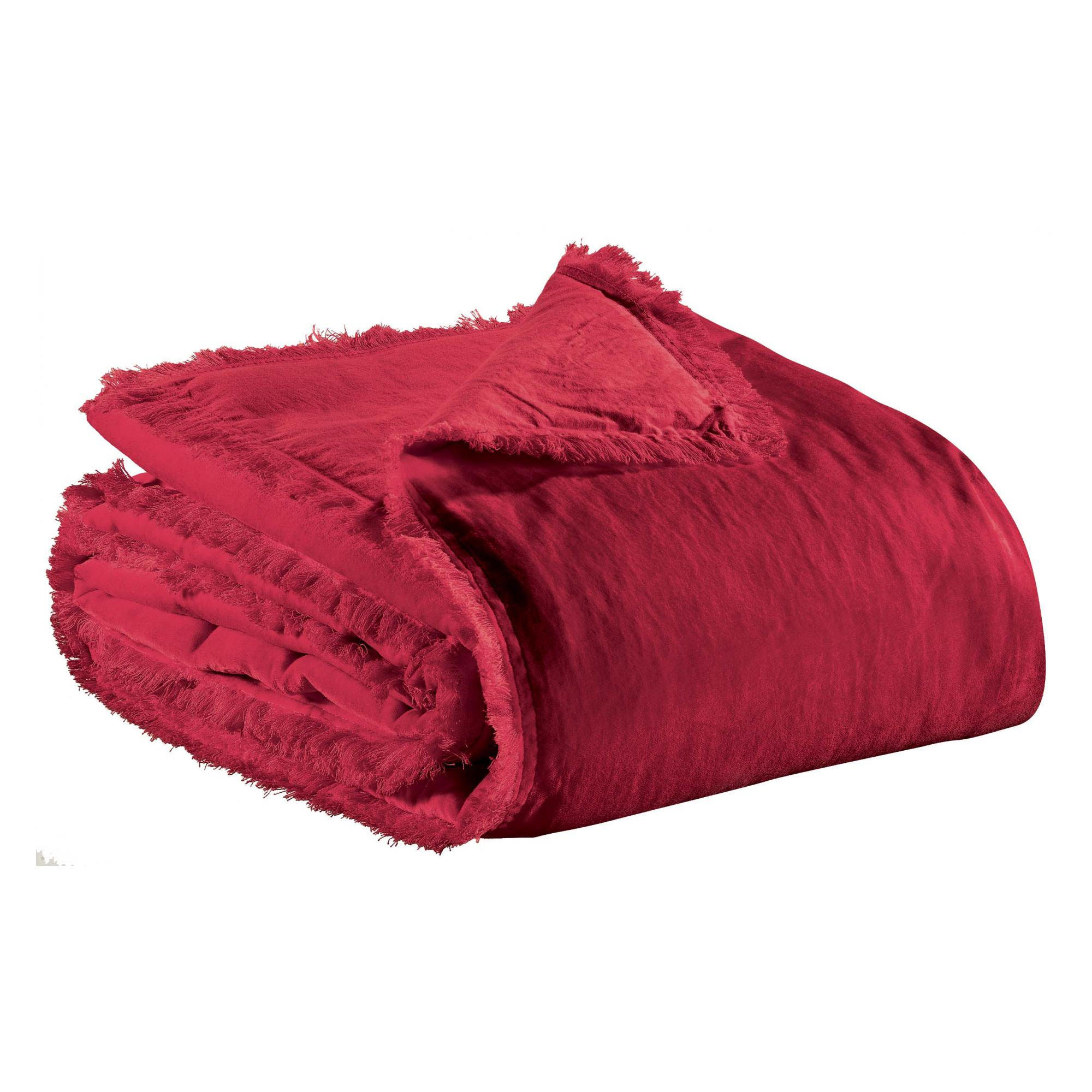 BETTÜBERWURF Fara rubinrot 240 x 260 cm - Rot, Textil (240/260cm) - Vivaraise