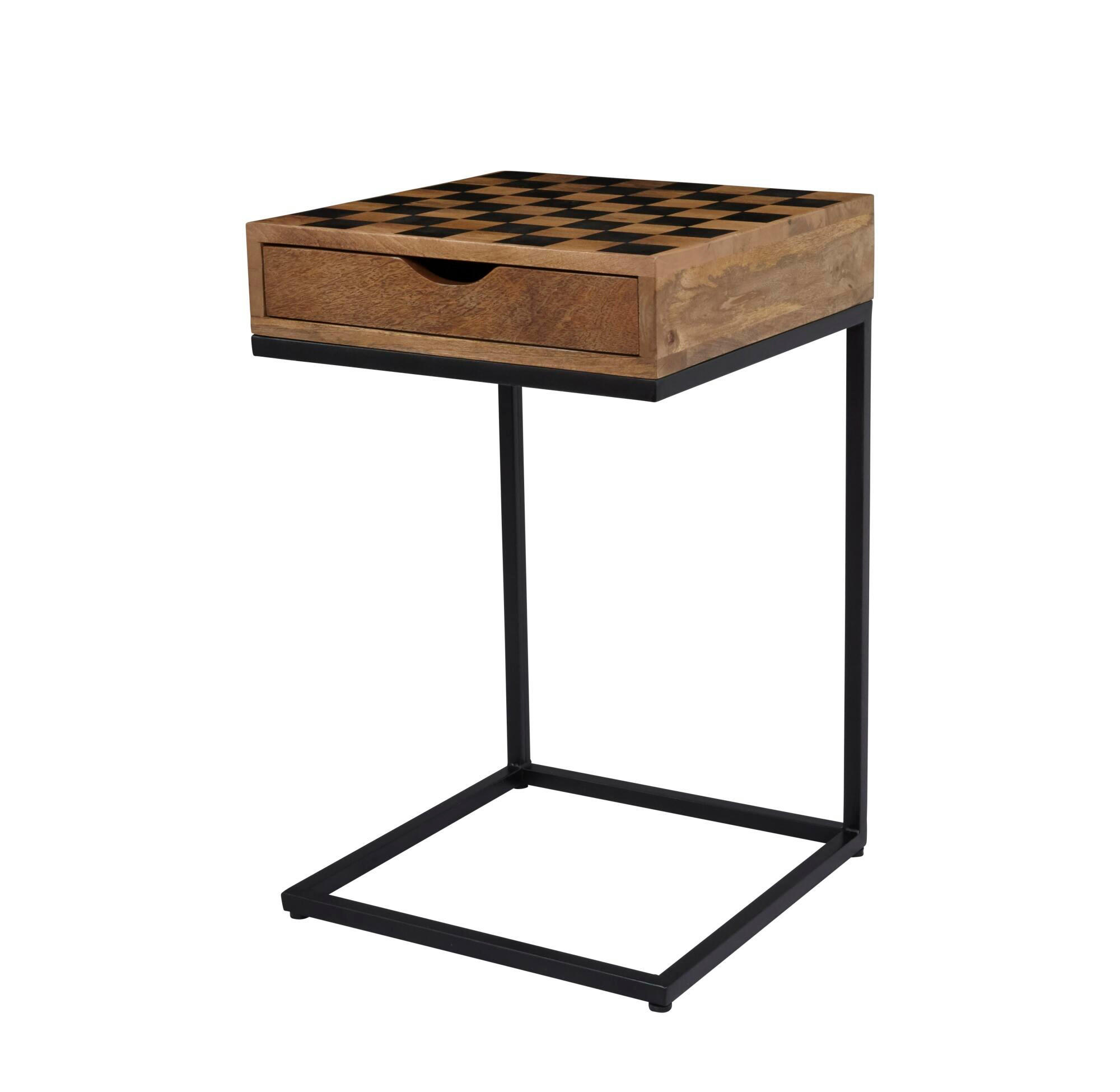BEISTELLTISCH AVOLA Beige 42x42x66 cm - Beige, Holz (42/42/66cm) - FURNLUX