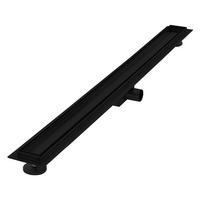 DUSCHRINNE 100cm - Schwarz, Metall (13.9/7.8/104cm) - LuxeBath