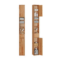 HOCHSCHRANK schmal Natur - Braun, Holz (20/180/20cm) - SoBuy