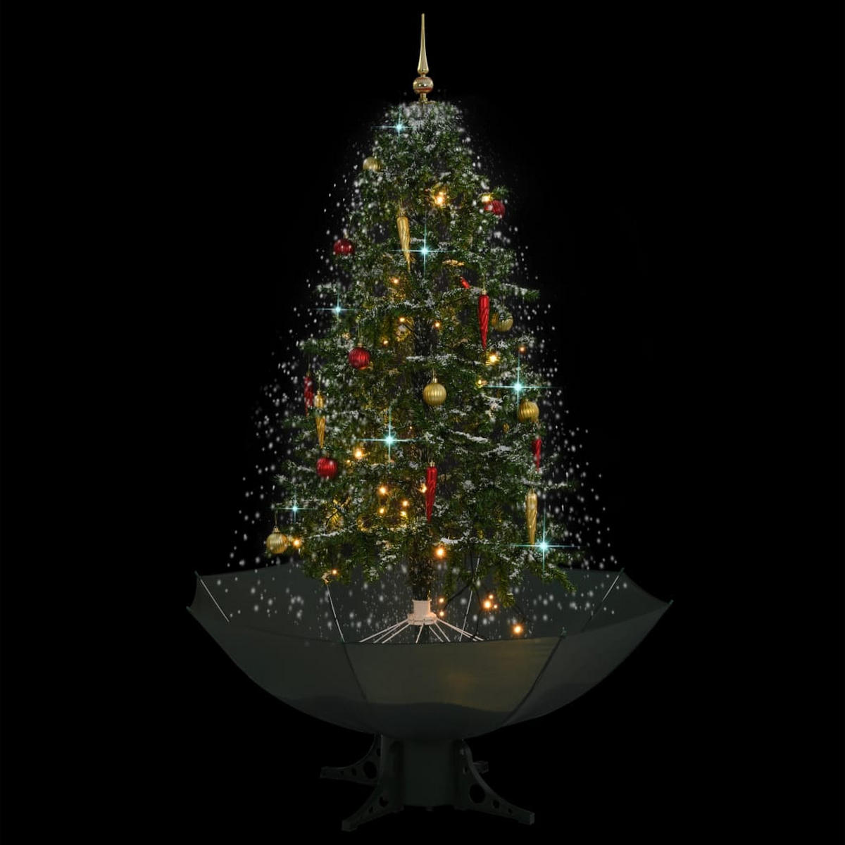 WEIHNACHTSBAUM Schneiender Mit Schirmfuss Grün 170 Cm - Grün, Kunststoff (170cm) - vidaXL