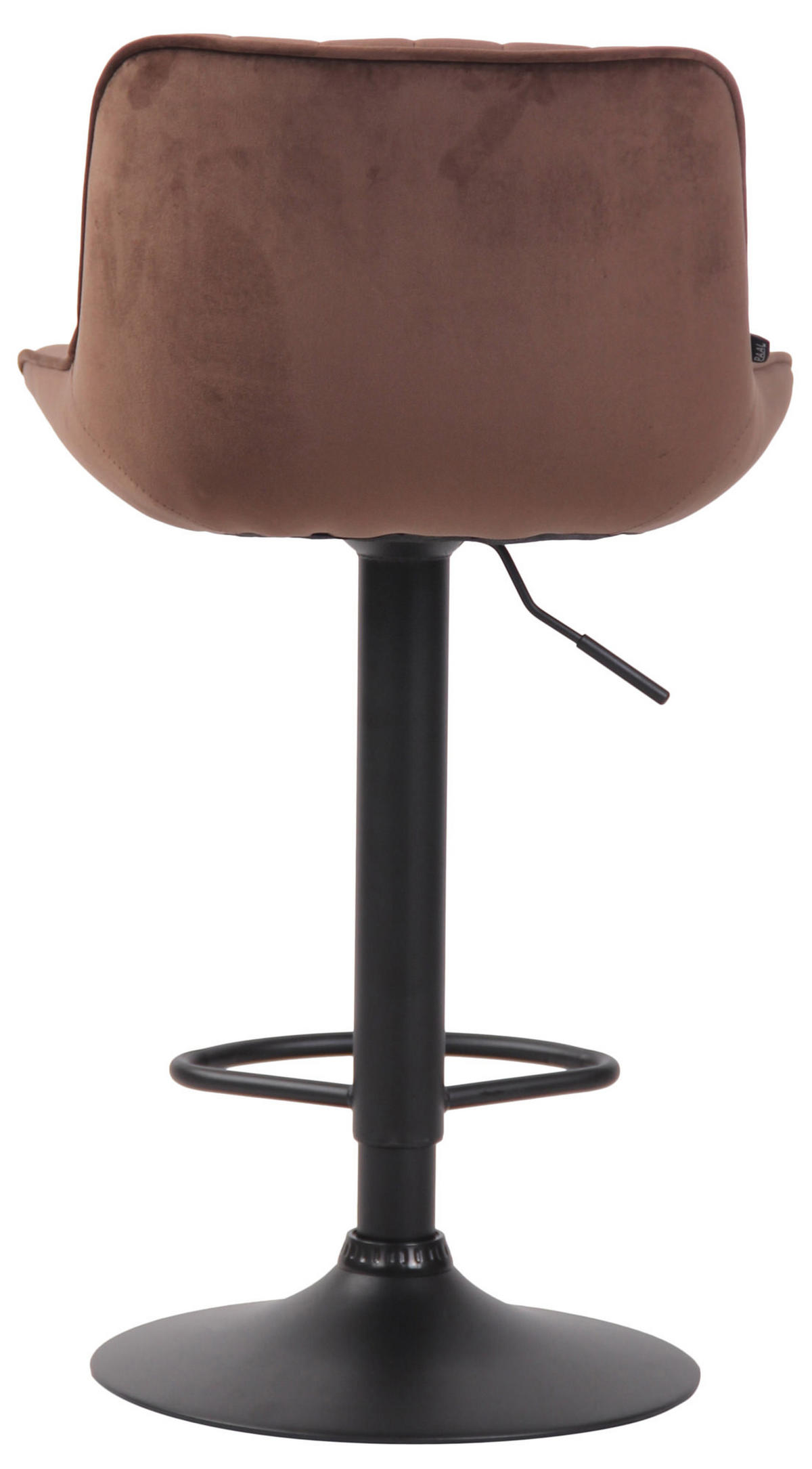 BARHOCKER Samt braun - Schwarz/Braun, Textil/Metall (50/86/50cm) - CLP