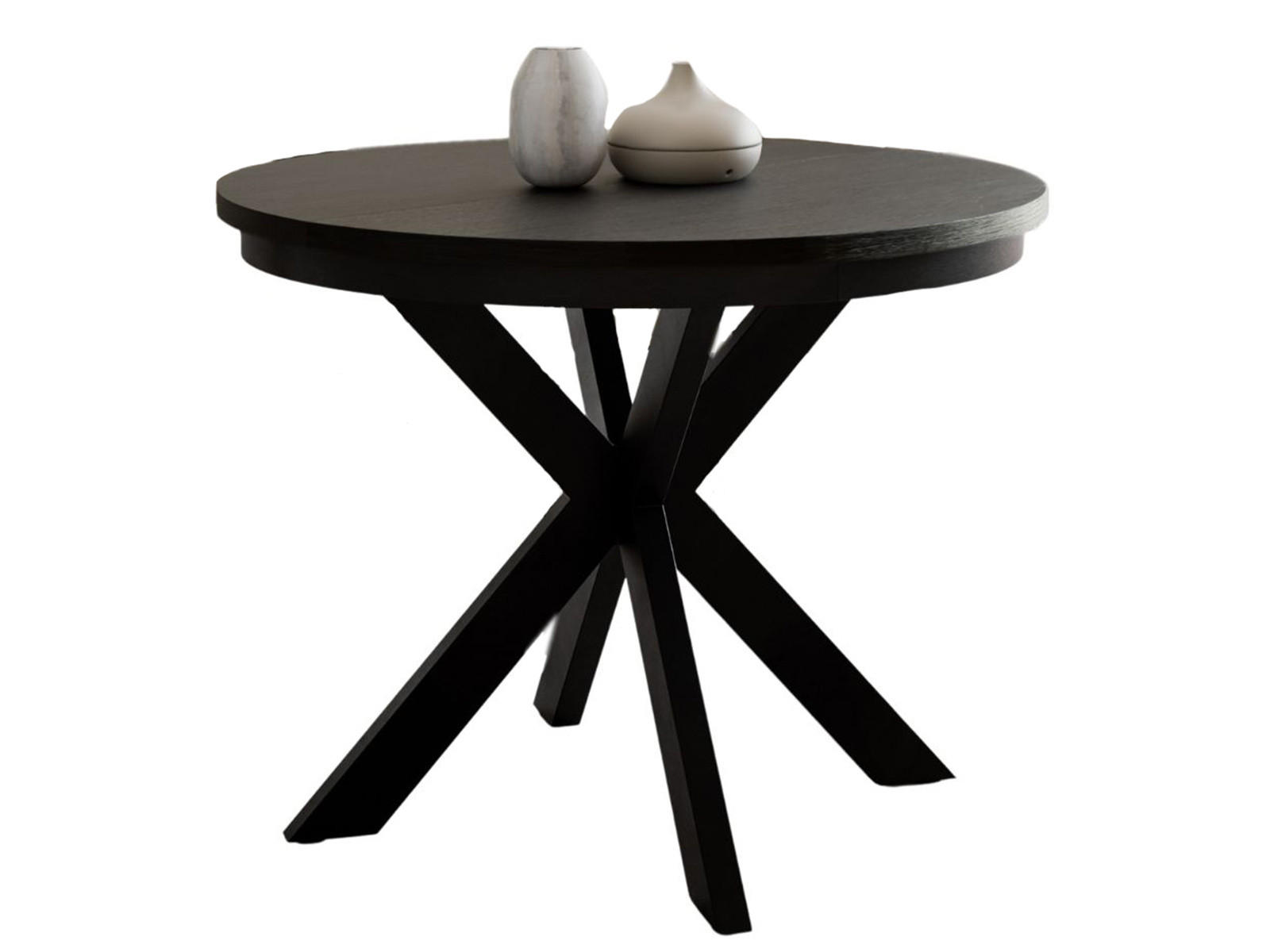 Compleo24 Esstisch Schwarz 100x75x100 cm