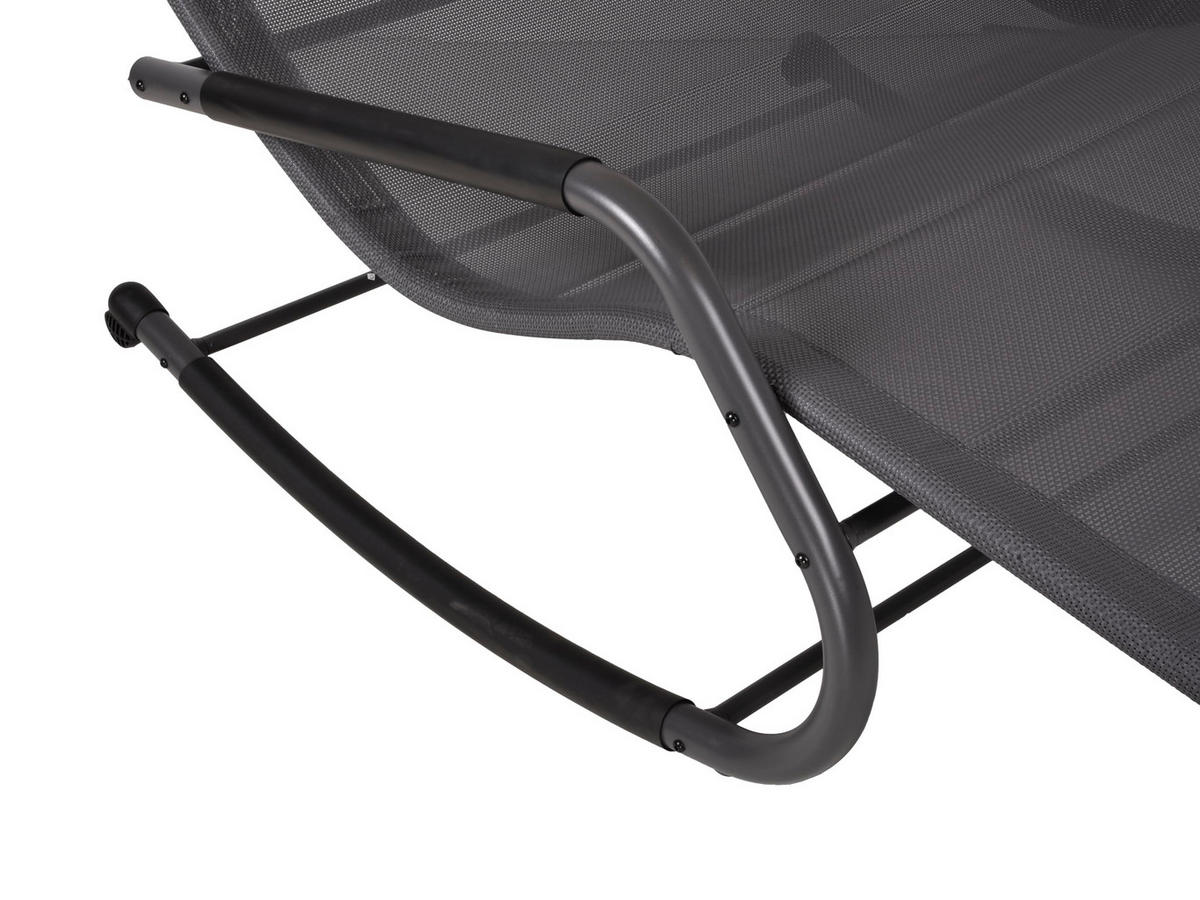 DOPPEL-SCHAUKELLIEGE Amina Anthrazit - Anthrazit, Kunststoff (138/160/200cm) - DELUKE