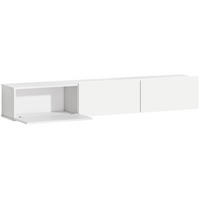 TV-LOWBOARD aus Holz 180x32x30 cm cm Weiß zur Wandmontage mit 3 Klappen und Soft-Close - Weiß, Holzwerkstoff (180/29.8/31.5cm) - Modfu