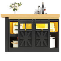 BARTISCH DE-38582 ausziehbar 120-197 cm 360° drehbar und RGB-LED Schwarz - Schwarz, Holzwerkstoff (40/120/72cm) - ComfortXL
