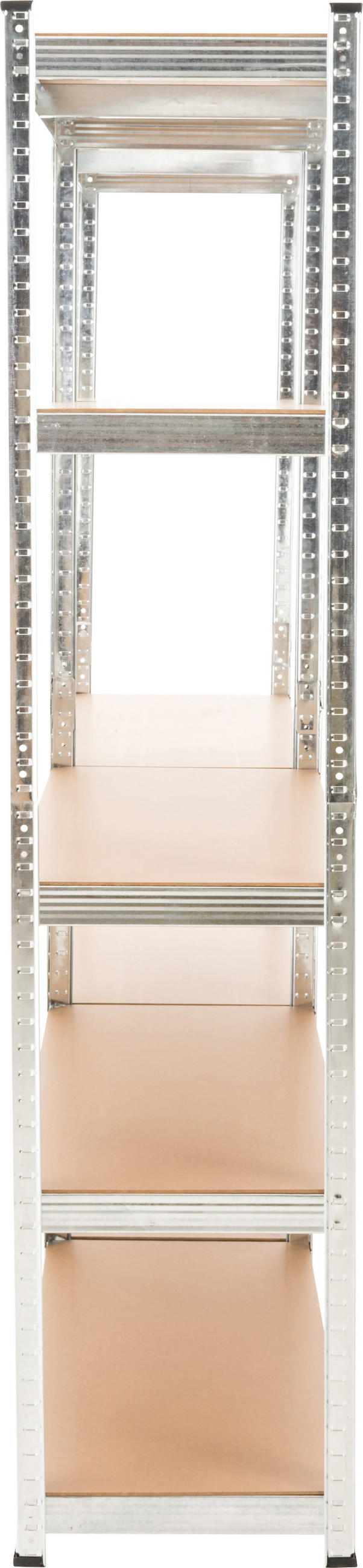 LAGERREGAL 2er Set Metall silber - Silberfarben, Metall (90/180/40cm) - CLP