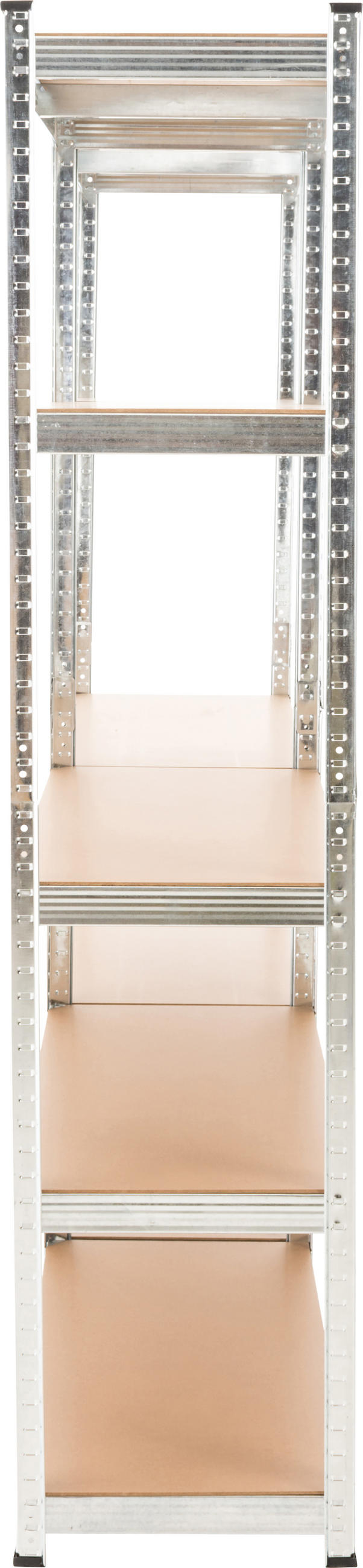 LAGERREGAL 2er Set Metall silber - Silberfarben, Metall (90/180/40cm) - CLP