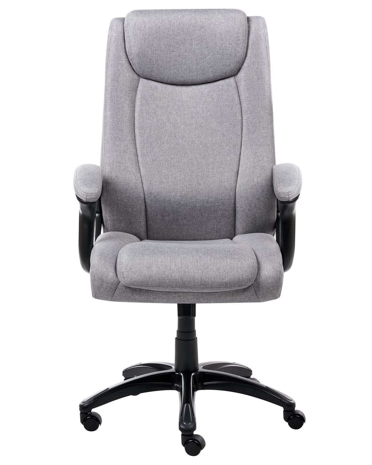 CHEFSESSEL Leinen Grau Graceful - Grau, Textil (70/119/70cm) - Beliani