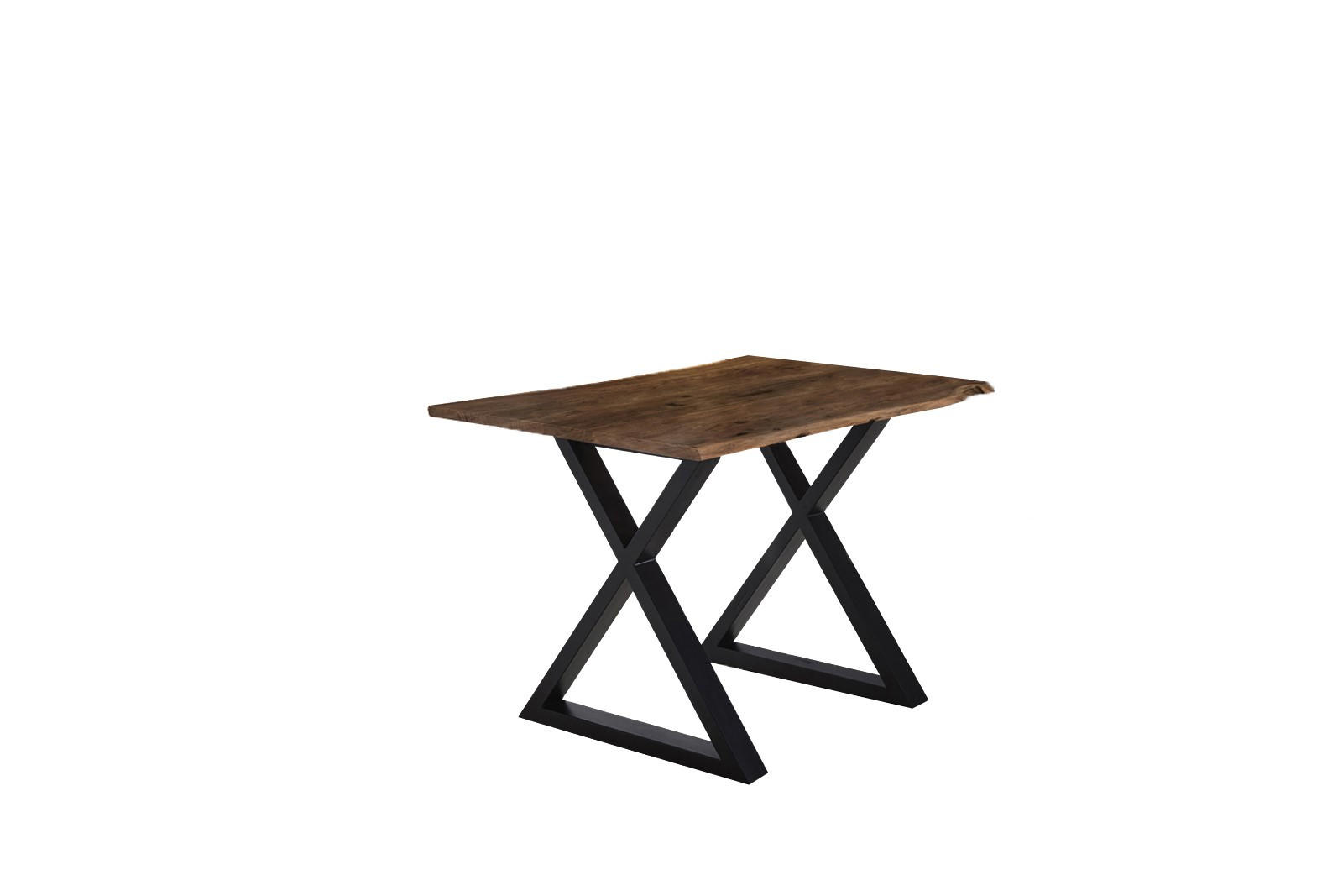 ESSTISCH LUBIN - Schwarz/Braun, Holz/Metall (80/120/77cm) - SAM