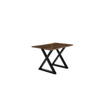 ESSTISCH LUBIN - Schwarz/Braun, Holz/Metall (80/120/77cm) - SAM