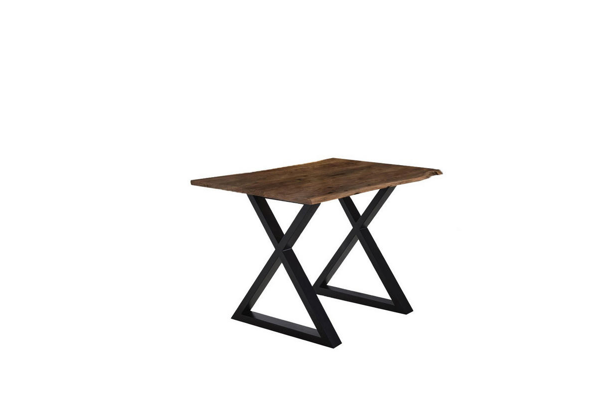 ESSTISCH LUBIN - Schwarz/Braun, Holz/Metall (80/120/77cm) - SAM