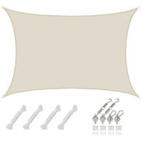 SONNENSEGEL Wasserdicht 500/300 cm Beige - Beige, Kunststoff (300/500cm) - Amanka