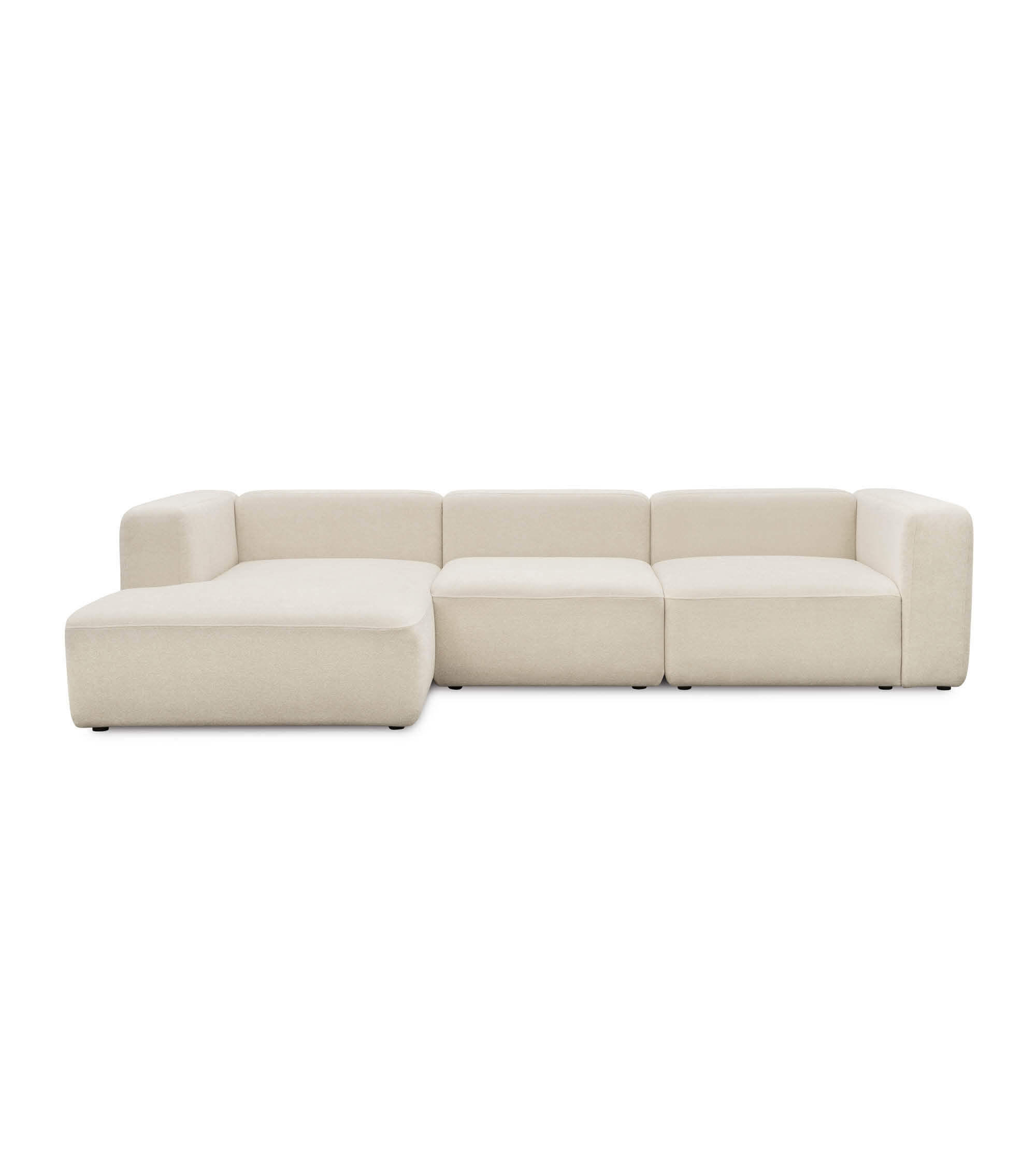 ECKSOFA modular Cubo 4-Sitzer - Beige, Textil (314/179cm) - Mokebo