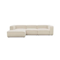 ECKSOFA modular Cubo 4-Sitzer - Beige, Textil (314/179cm) - Mokebo