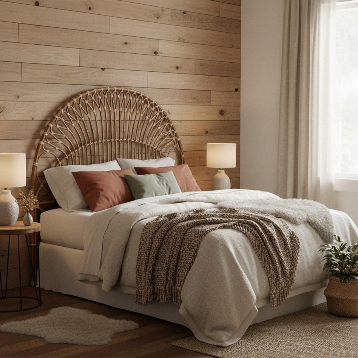 KOPFTEIL aus Rohrgeflecht 178x02x127 cm - Braun, Naturmaterialien (178/1/2cm) - Wanderlust