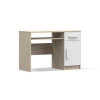 KINDERSCHREIBTISCH INGE 08 110/75/50 cm Weiß+Sonoma/Weiß - Weiß/Grau, Holzwerkstoff (110/75/50cm) - Deine Möbel 24