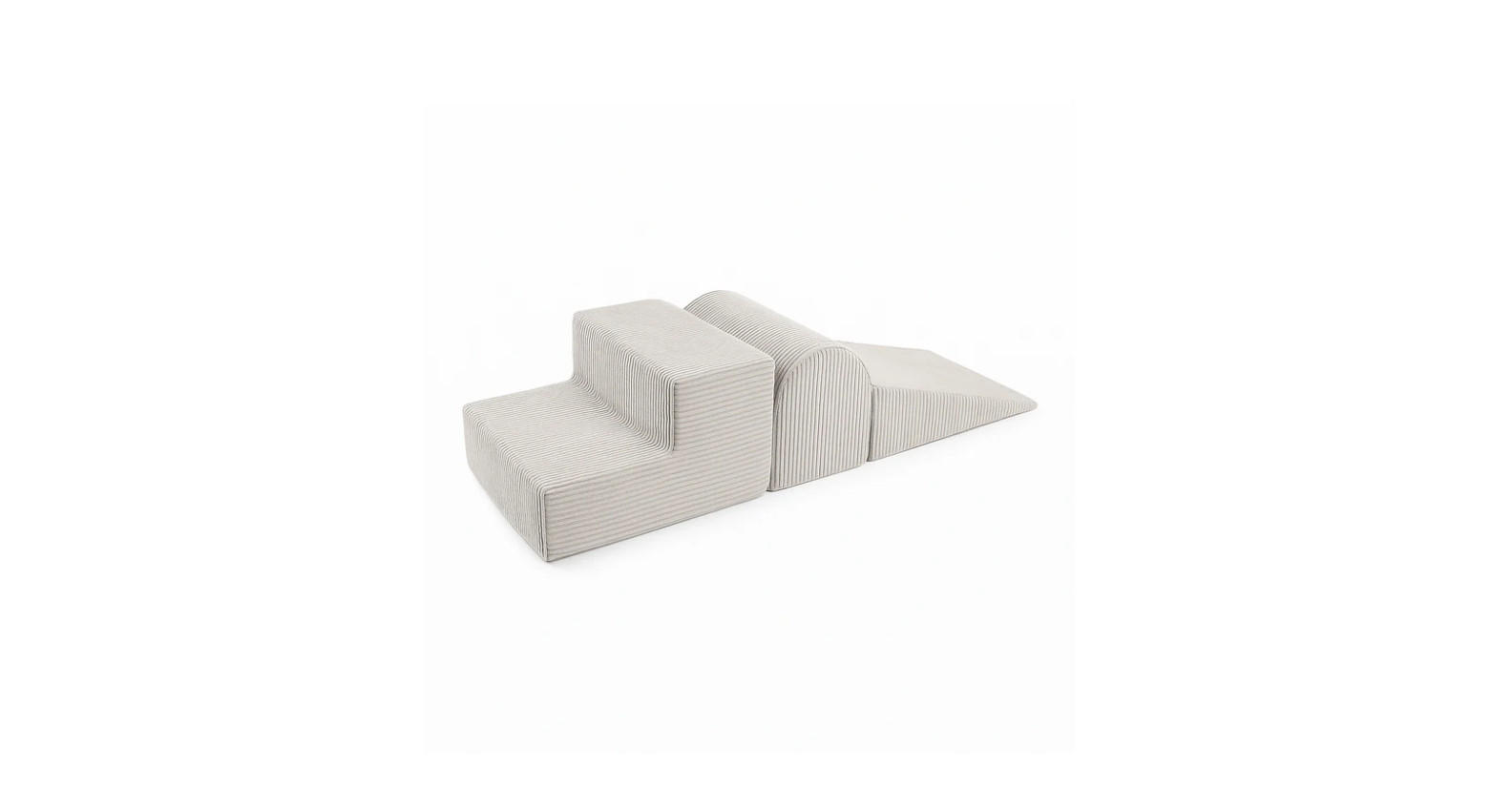 SPIELPLATZ – 3 Elemente – Ästhetik - Ecru, Textil (45/30/143cm)
