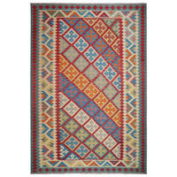 HANDWEBTEPPICH Kelim Gashgai Rot 302/209 cm Schurwolle - Rot, Textil (209/302cm) - Looma