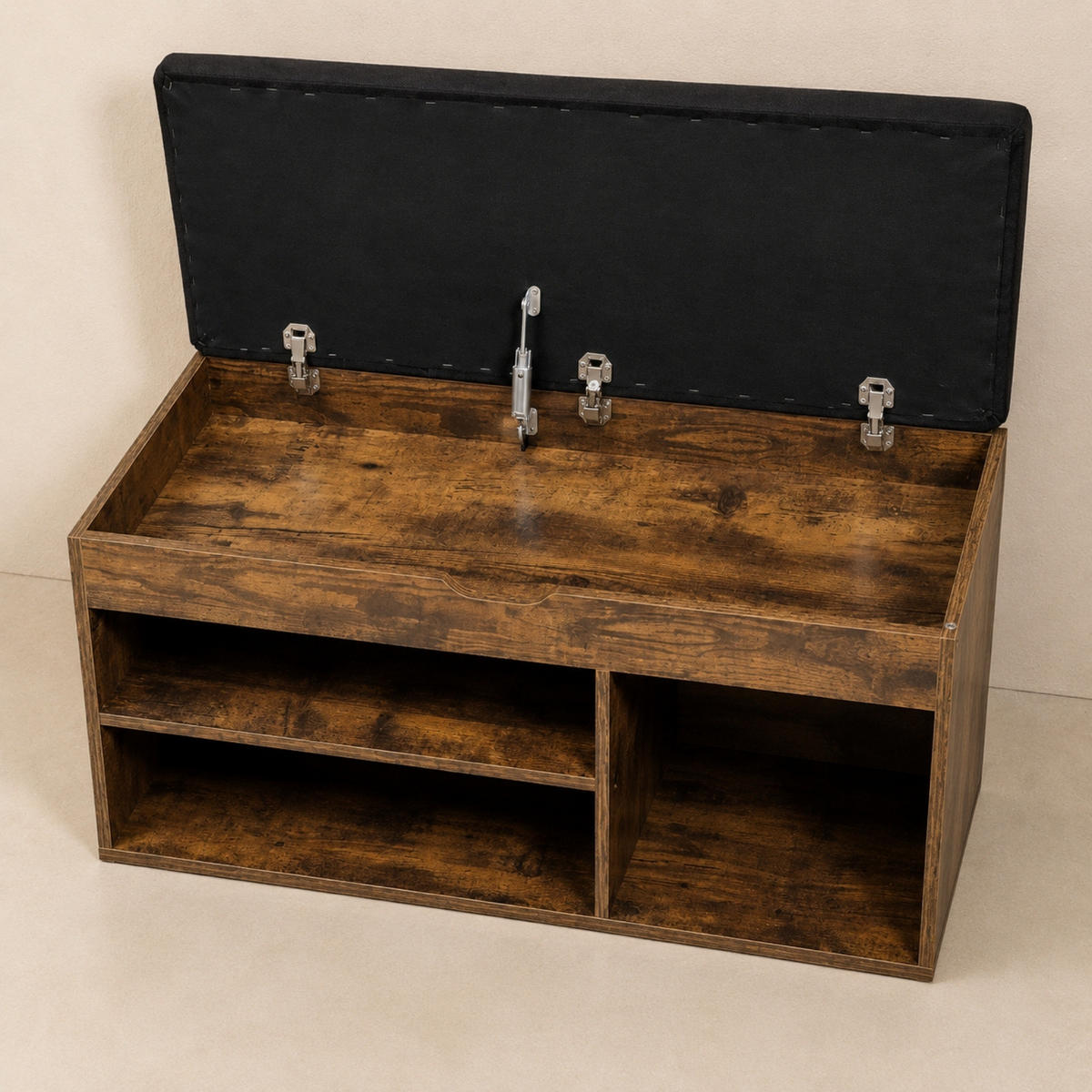 SCHUHSCHRANK mit Sitzfläche Tria 80/30/43 cm - Braun, Holzwerkstoff (30/43/80cm) - BOXIMO