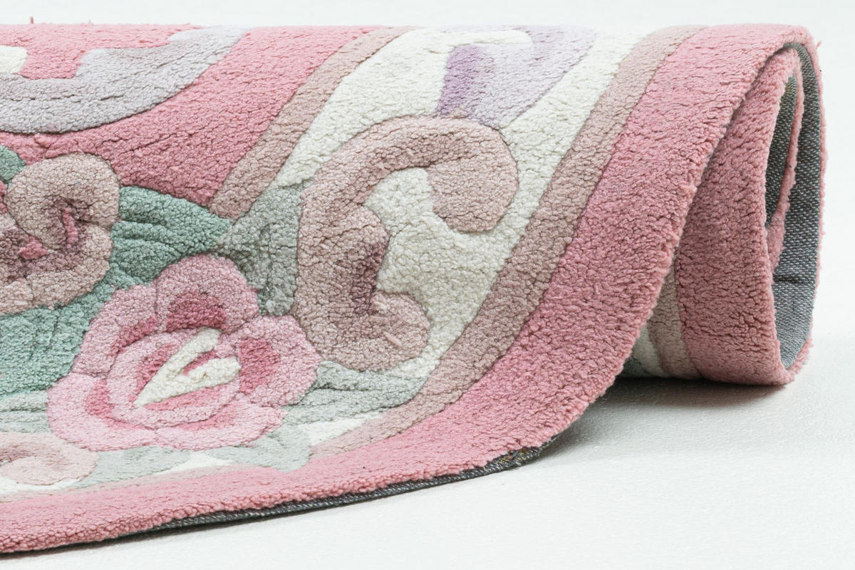 HANDTUFTTEPPICH Ming 190x290 cm - Rosa, Textil (190/290cm) - THEKO