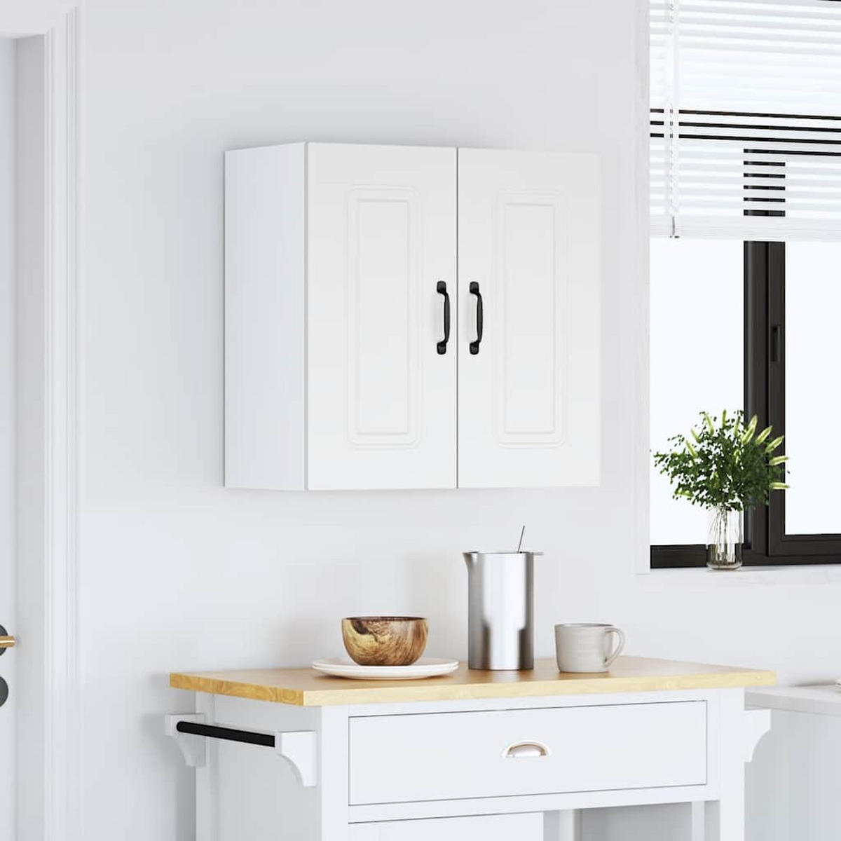 KÜCHEN-HÄNGESCHRANK Kalmar Weiss Holzwerkstoff - Weiß, Holzwerkstoff (31/60/60cm) - vidaXL