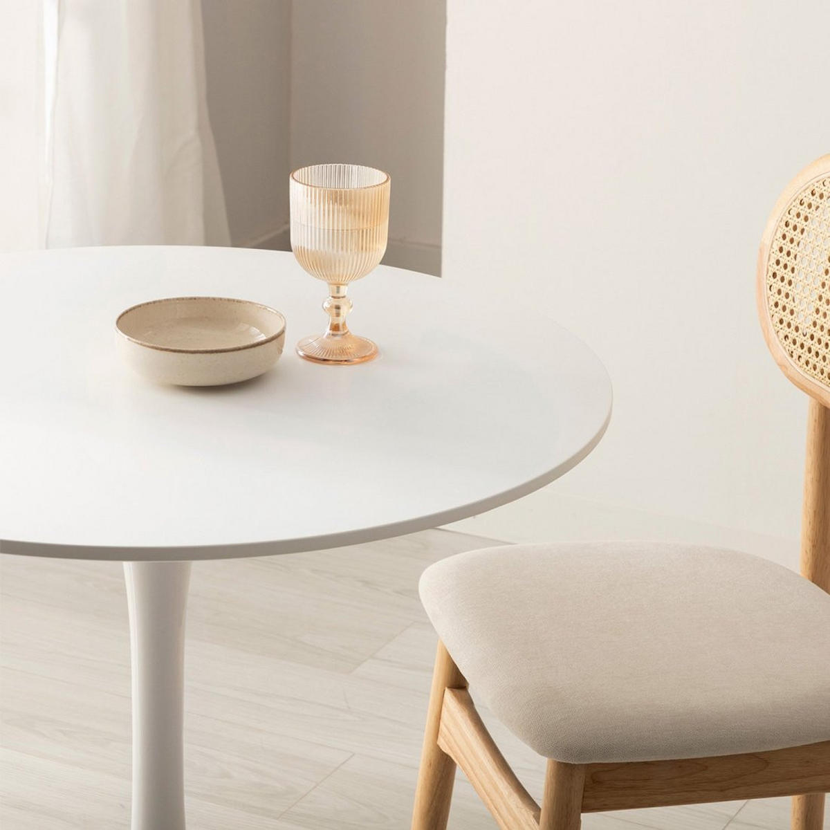 ESSTISCH Cory Weiß 80 cm x 73 cm - Weiß, Holzwerkstoff (80/80/73cm) - Klast Home