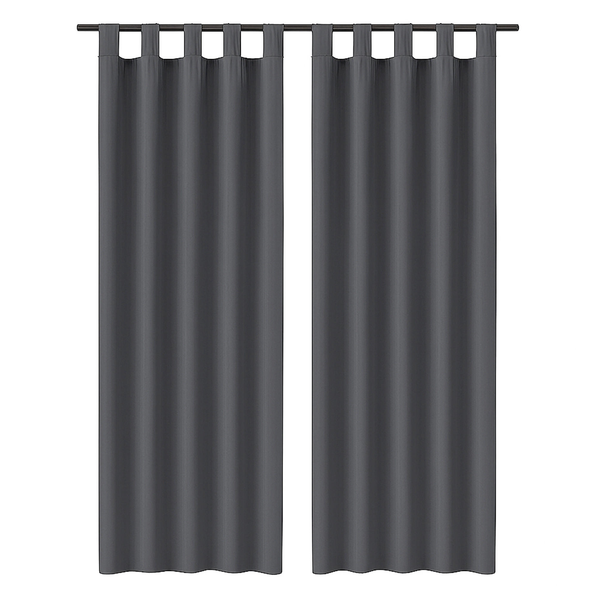 SCHLAUFENSCHAL blickdicht 140x245 cm Anthrazit 2er-Pack - Anthrazit, Textil (140/245cm)