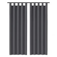 SCHLAUFENSCHAL blickdicht 140x245 cm Anthrazit 2er-Pack - Anthrazit, Textil (140/245cm)