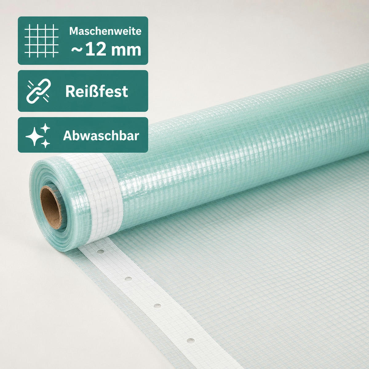 GITTERFOLIE m. Nagelrand 4 Breite x 3 Meter - Türkis, Kunststoff (300/400/1cm) - BONI-SHOP