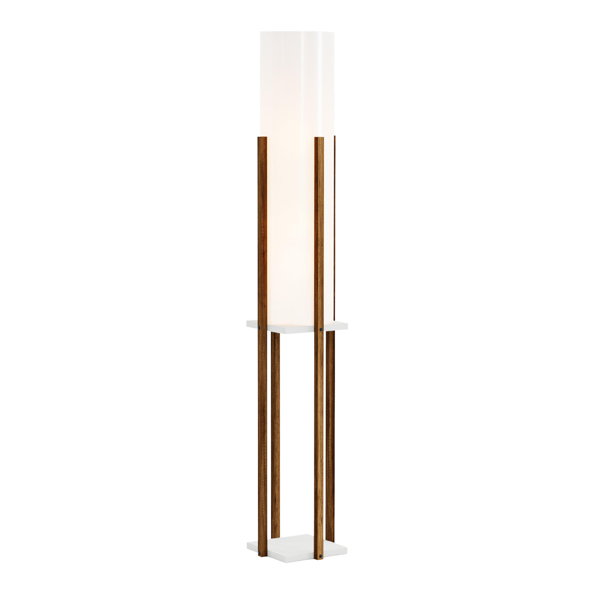STEHLEUCHTE Gisborne - Walnussfarben, Holzwerkstoff (25/25/146cm) - lux.pro