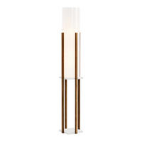 STEHLEUCHTE Gisborne - Walnussfarben, Holzwerkstoff (25/25/146cm) - lux.pro