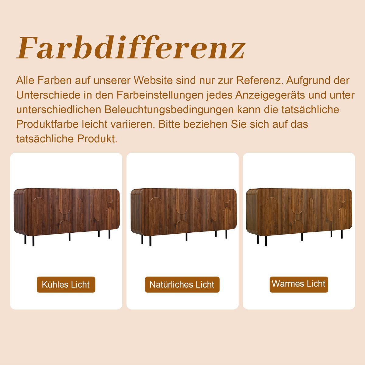 SIDEBOARD Mid-Century 4 Türen Nussbaum 8 Fächer modern - Walnussfarben, Holzwerkstoff (40/79/160cm) - FLIEKS