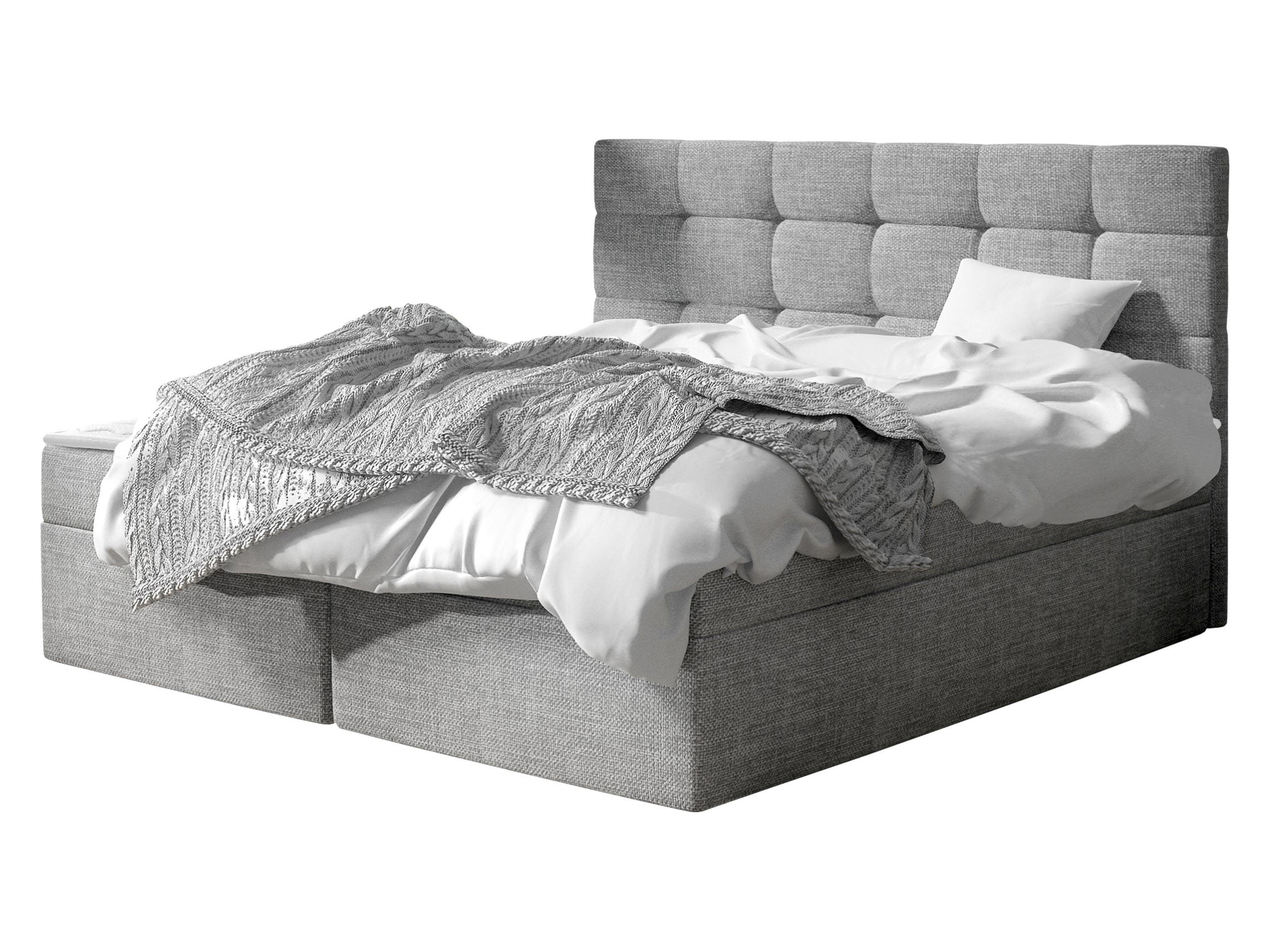 BOXBETT Luanda - Hellgrau, Holzwerkstoff (180/200cm) - MIRJAN24