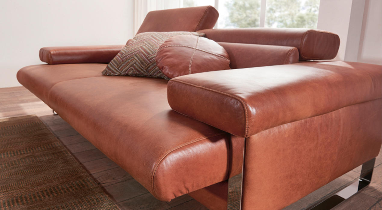 Nahaufnahme Big Sofa aus Leder