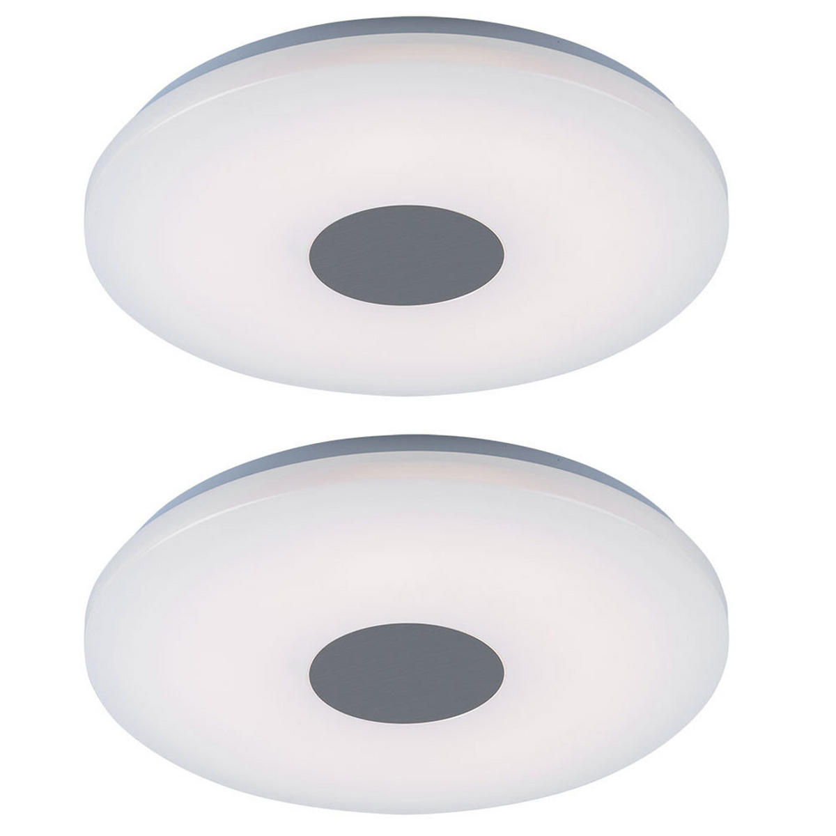 LED DECKENLEUCHTE Augustus Weiß Chrom - Weiß, Metall (37.5/37.5/5.2cm) - Globo Lighting