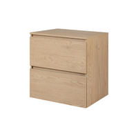 BADEZIMMERSCHRANK 60 cm + TOP, Farbe: helle Eiche, 60 x 46 x 60,7 cm, mit Arbeitsplatte - Eichefarben, Holzwerkstoff (60/60.7/46cm) - 3XE LIVING