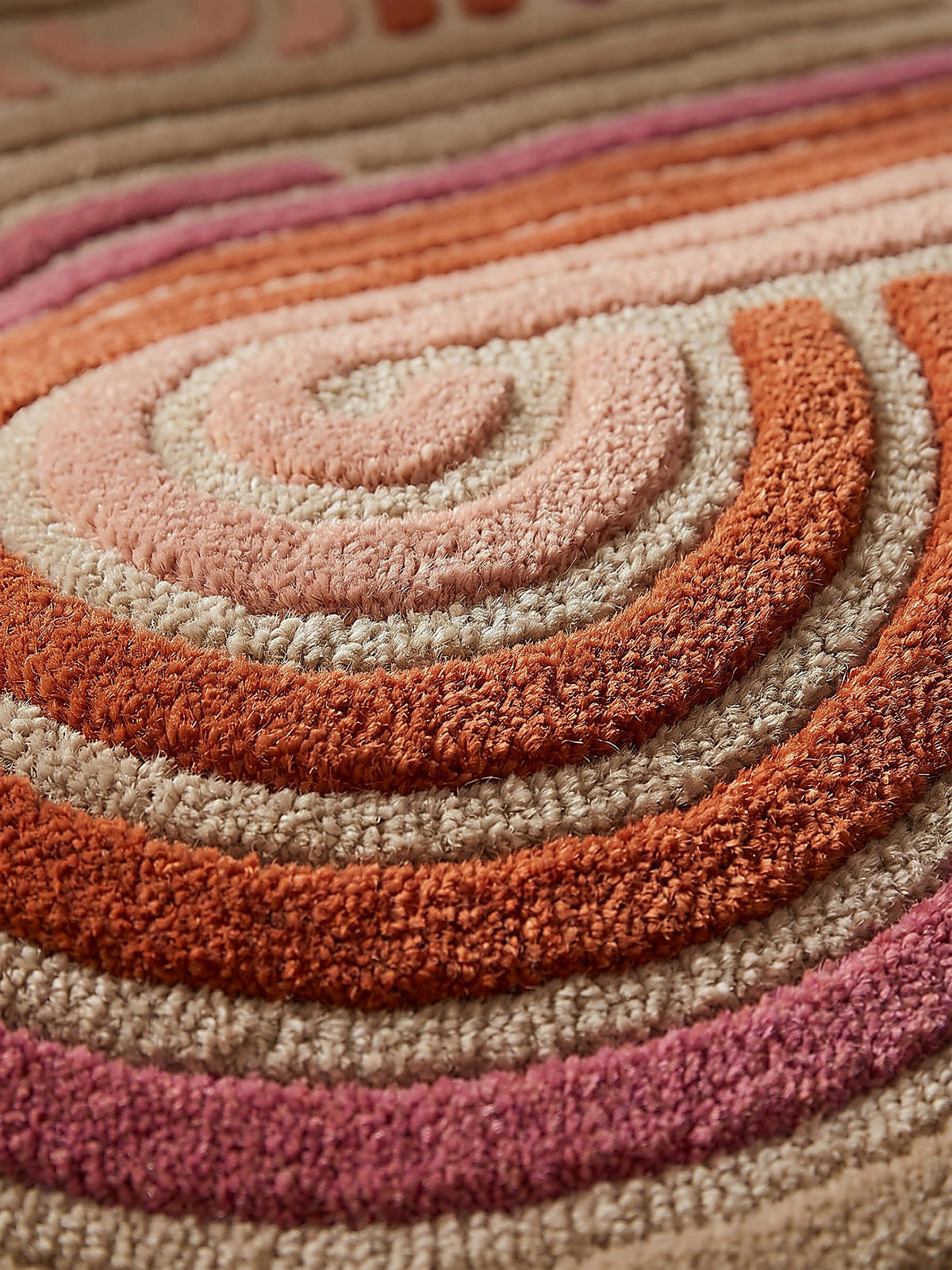 TEPPICH aus Wolle SOAR in Rosa, abstrakt, 140 x 200 cm - Rosa, Textil (140/200cm) - KADIMA DESIGN