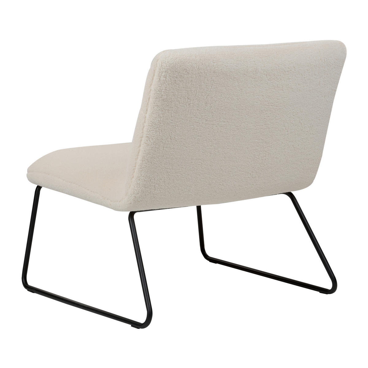 SESSEL Bouclé weiß/schwarz Cotulla - Schwarz/Weiß, Textil (69/78/77cm) - Beliani