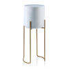 BLUMENTOPF Swen Weiß 20/20/54 cm Metall - Weiß, Metall (20/54cm) - Mondex