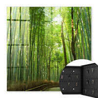 SCHLÜSSELBOX Schwarz 30x30 cm- Türöffnung nach rechts - Bambusweg - Grün, Metall (30/30/5cm) - TULUP