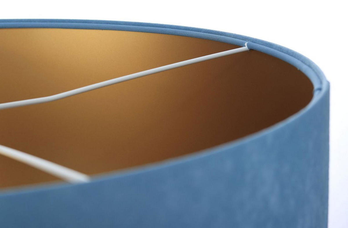 HÄNGELEUCHTE Blau 50/25 cm - Blau/Goldfarben, Kunststoff (50/0.8/25cm) - ONZENO