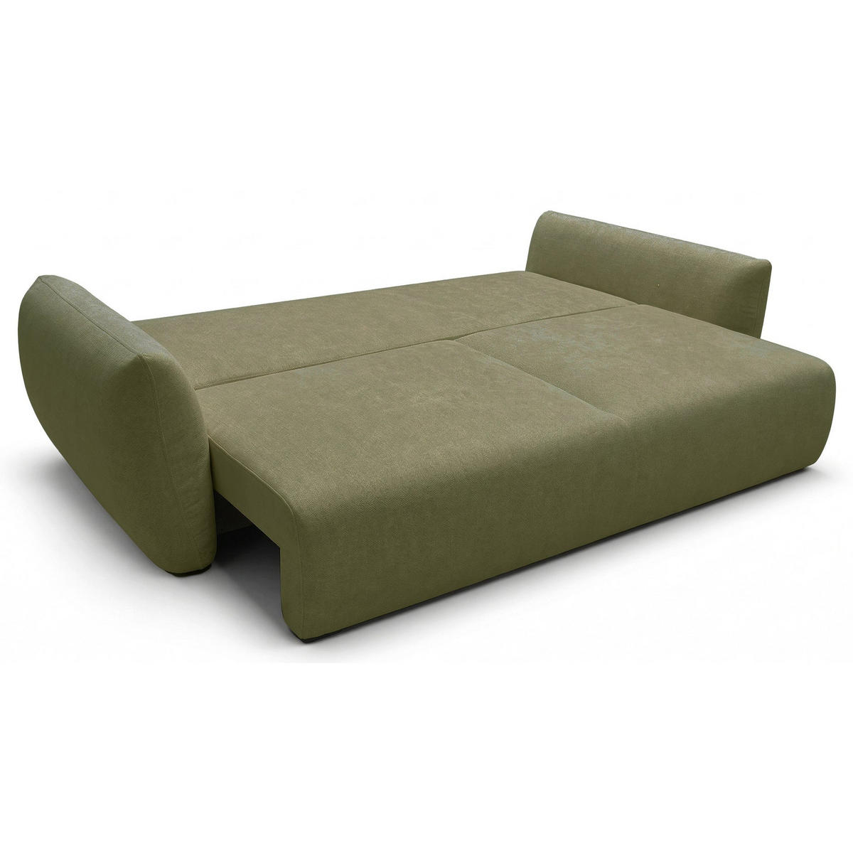 3-SITZER SCHLAFSOFA Zordo Chenille Oliv - Schwarz/Olivgrün, Kunststoff/Textil (238/91/102cm) - Selsey