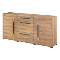 SIDEBOARD TULLIA 180/86/39 cm mit 3 Schubladen und 2 Türen Eichefarben - Eichefarben, Holzwerkstoff (180/86/39cm) - MASSENO
