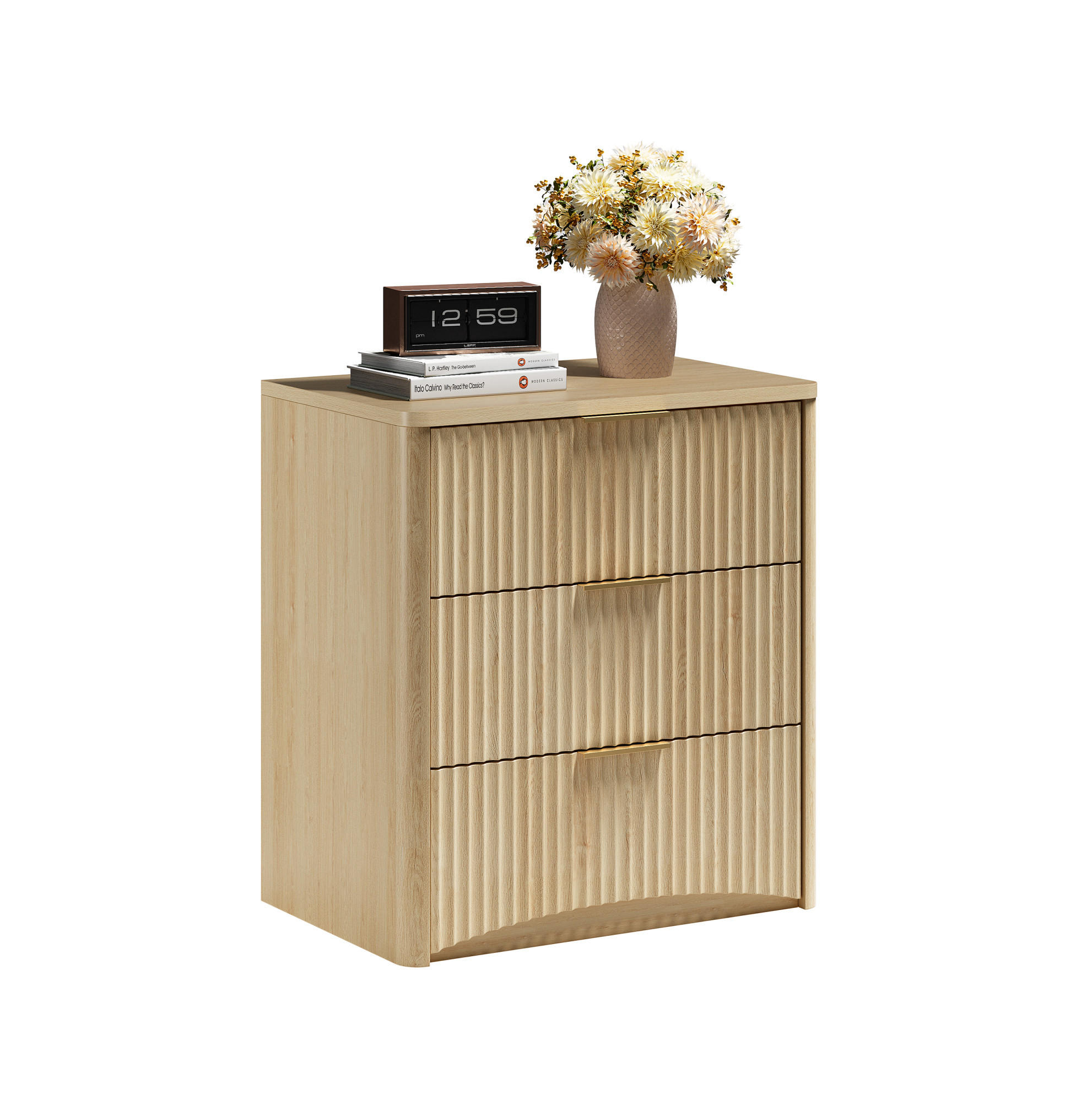 Redom Nachttisch Braun 38x64x58 cm