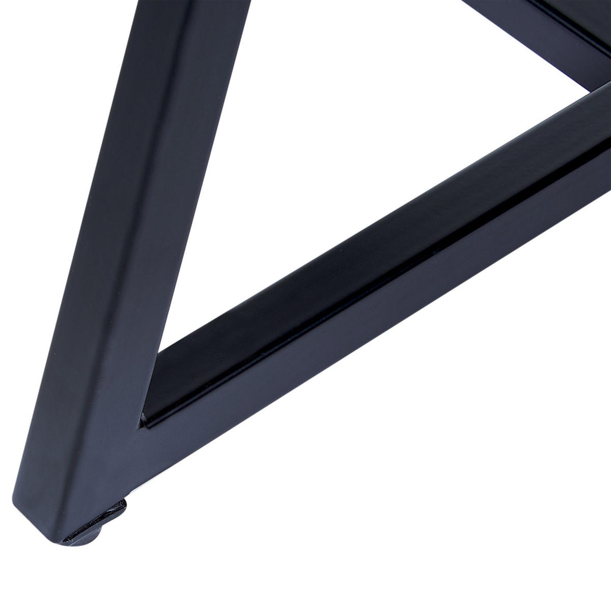 BEISTELLTISCH helles Holz/schwarz 50 cm Atoka - Hellbraun/Schwarz, Holzwerkstoff (50/30/46cm) - Beliani