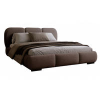 BETT Gepolstert Violett-Braun ROZA Mit Bettkasten 180x200 cm - Flieder, Textil (180/200cm) - Sepro Meble