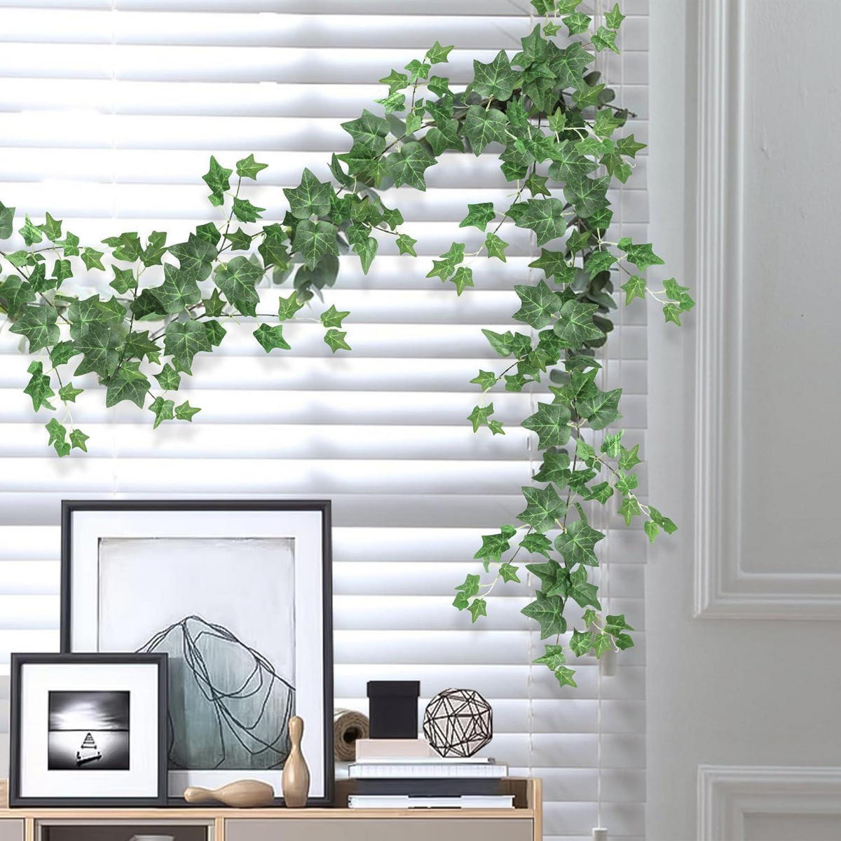 KÜNSTLICHE Efeu Girlande 2 Stück 200 cm - Grün, Kunststoff (1cm)